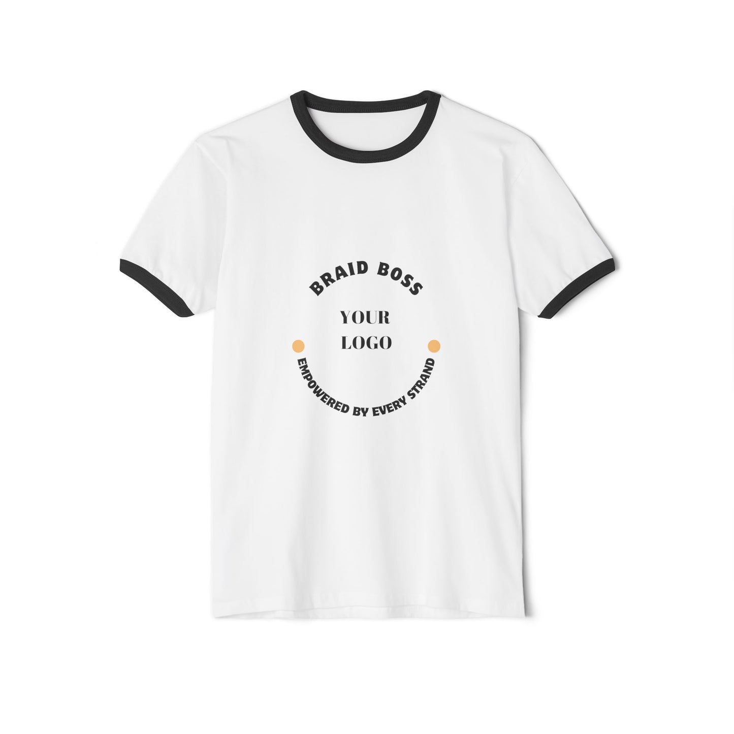 Braid Boss Unisex Cotton Ringer T-Shirt - Customizable Logo Tee