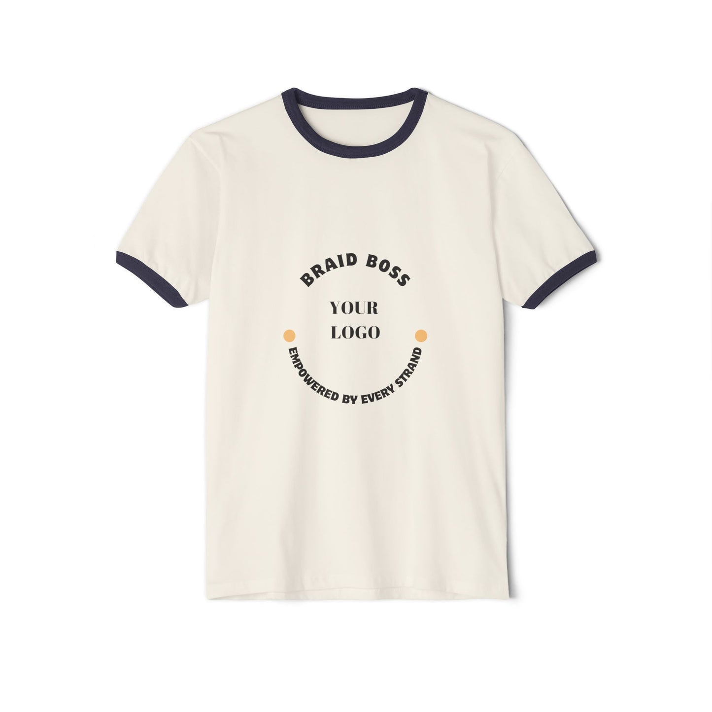 Braid Boss Unisex Cotton Ringer T-Shirt - Customizable Logo Tee