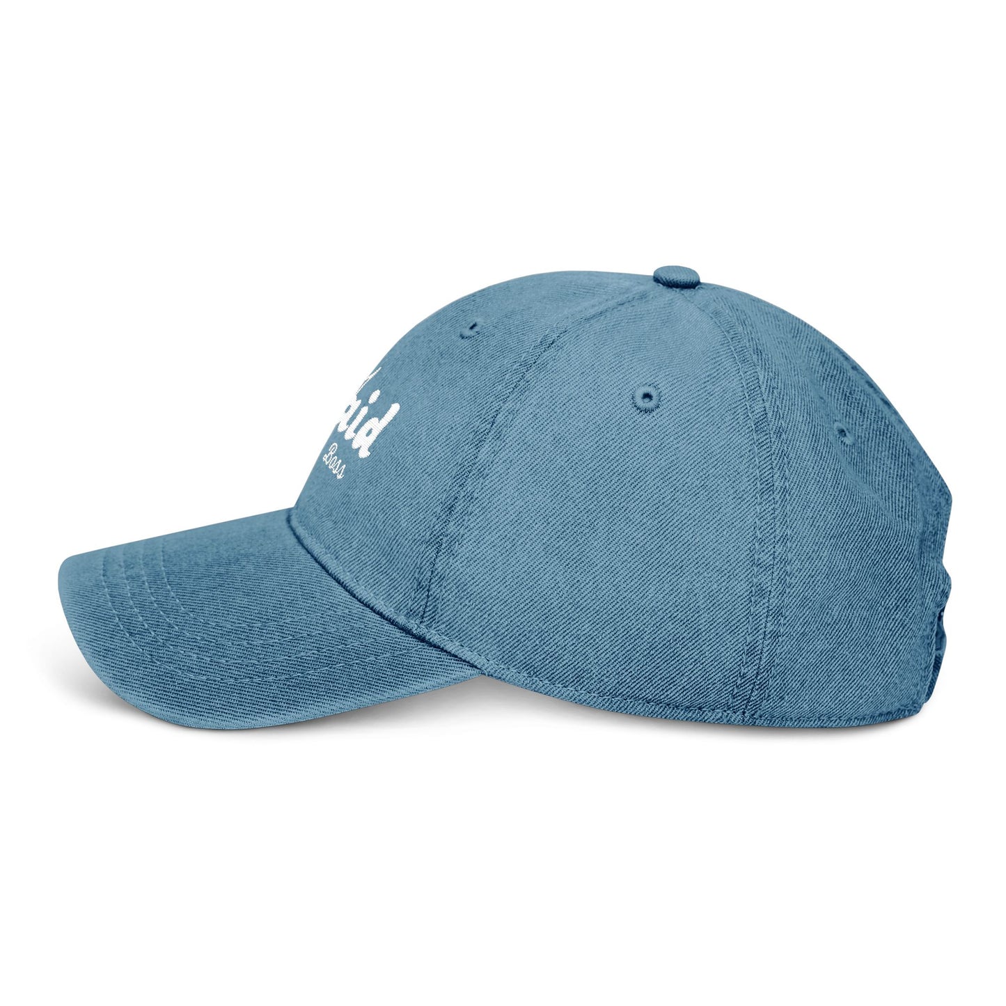 Embroidered Denim Hat - "Braid Boss"