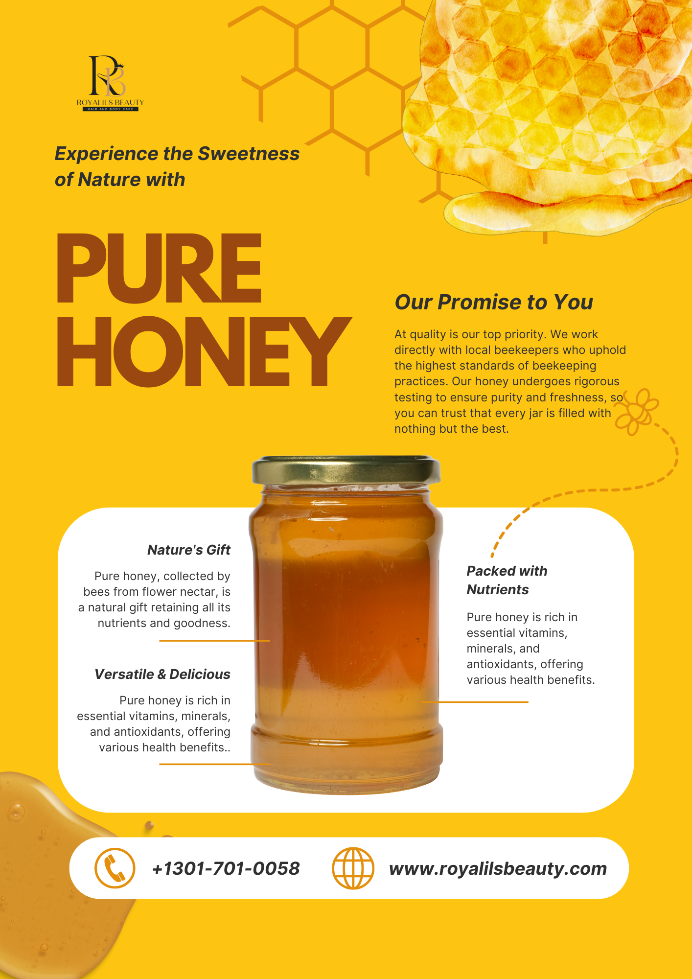 Natural pure honey