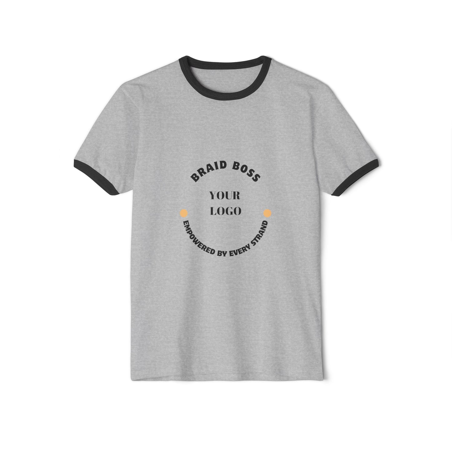 Braid Boss Unisex Cotton Ringer T-Shirt - Customizable Logo Tee