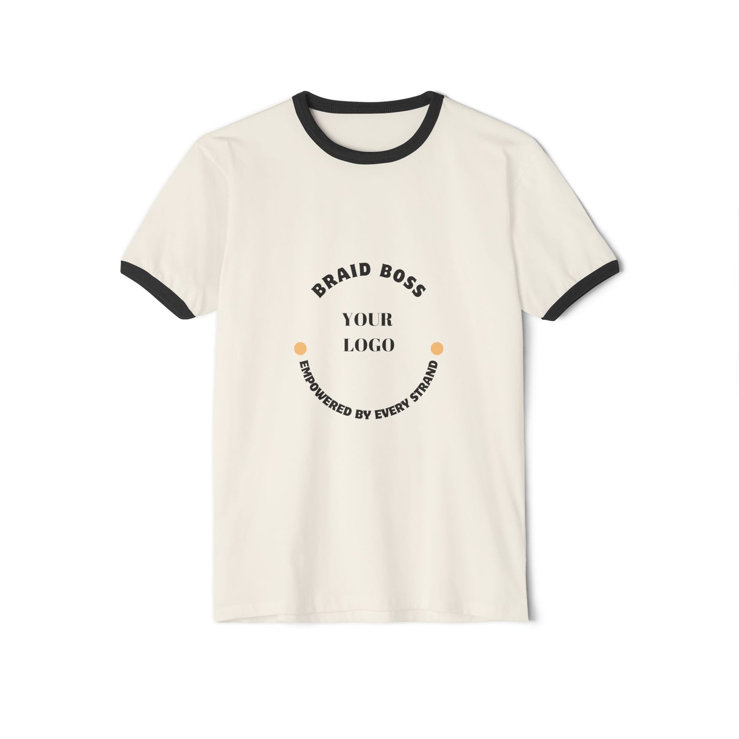 Braid Boss Unisex Cotton Ringer T-Shirt - Customizable Logo Tee